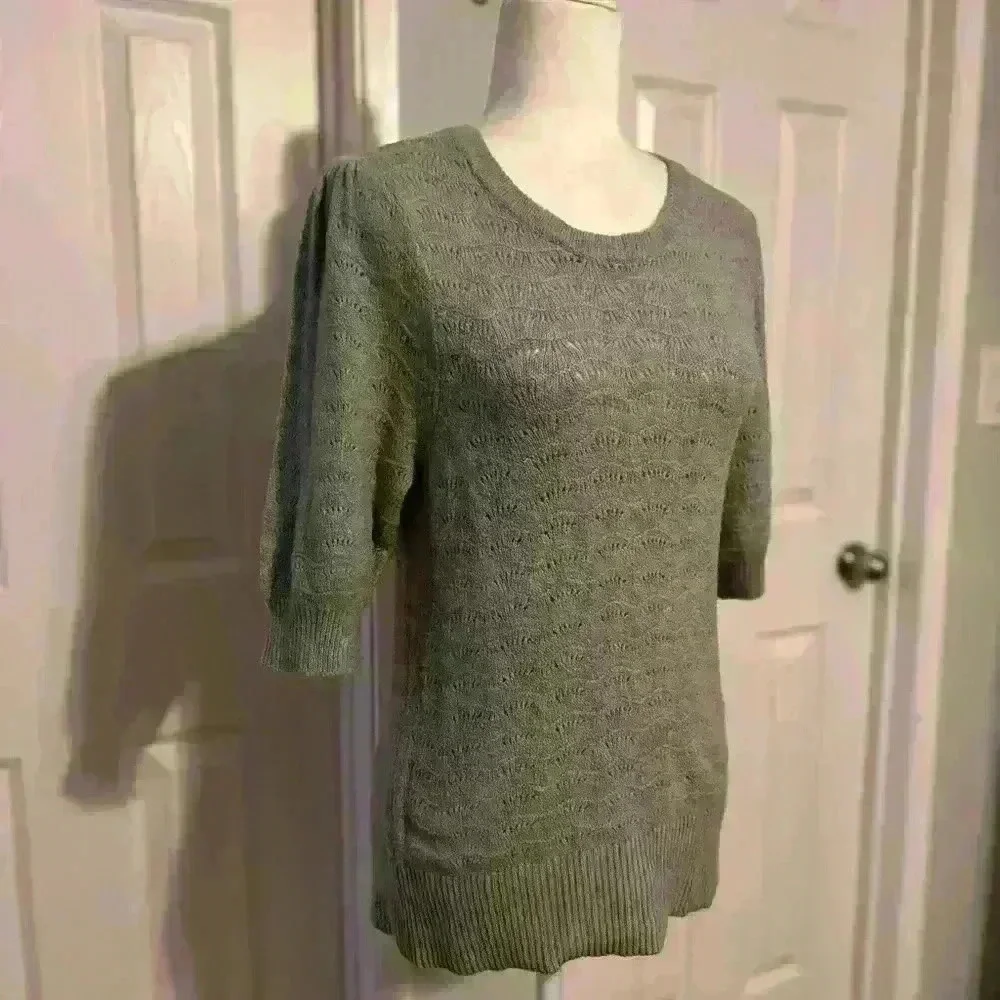 Joie Knit Sage Green Sweater 3/4 Sleeve Size Medium - Picture 1 of 6